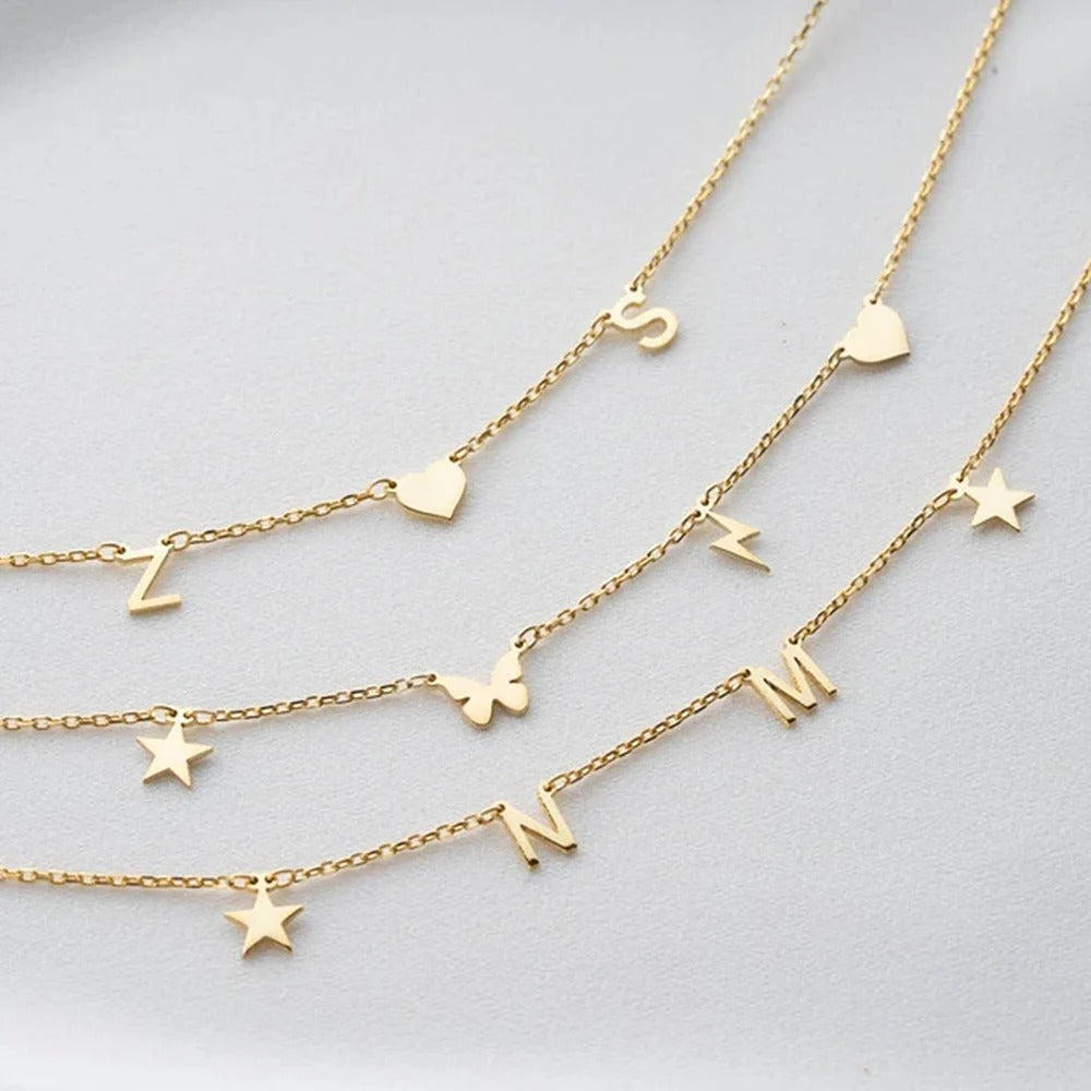 Personalized Letter and Sumbol Necklace