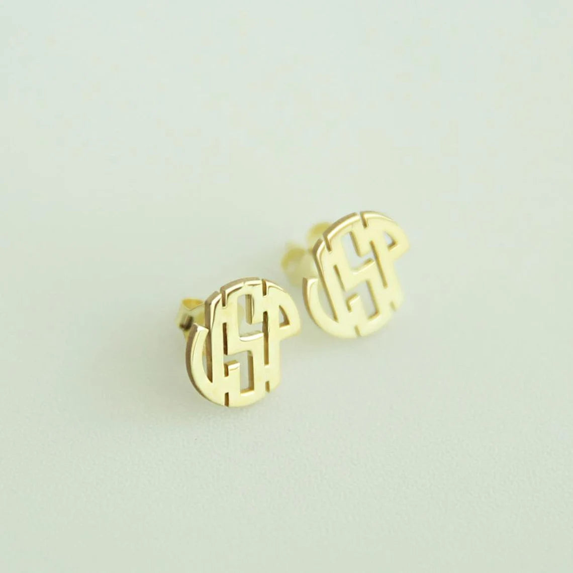 Personalized Dainty Monogram Initials Earrings