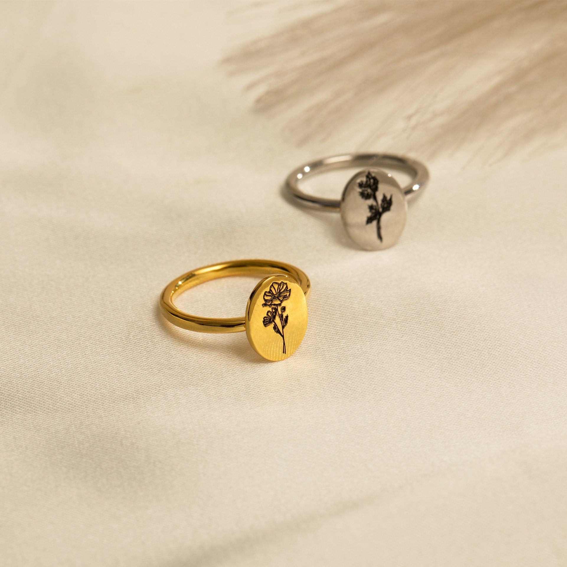 Personalised Birth Flower Ring