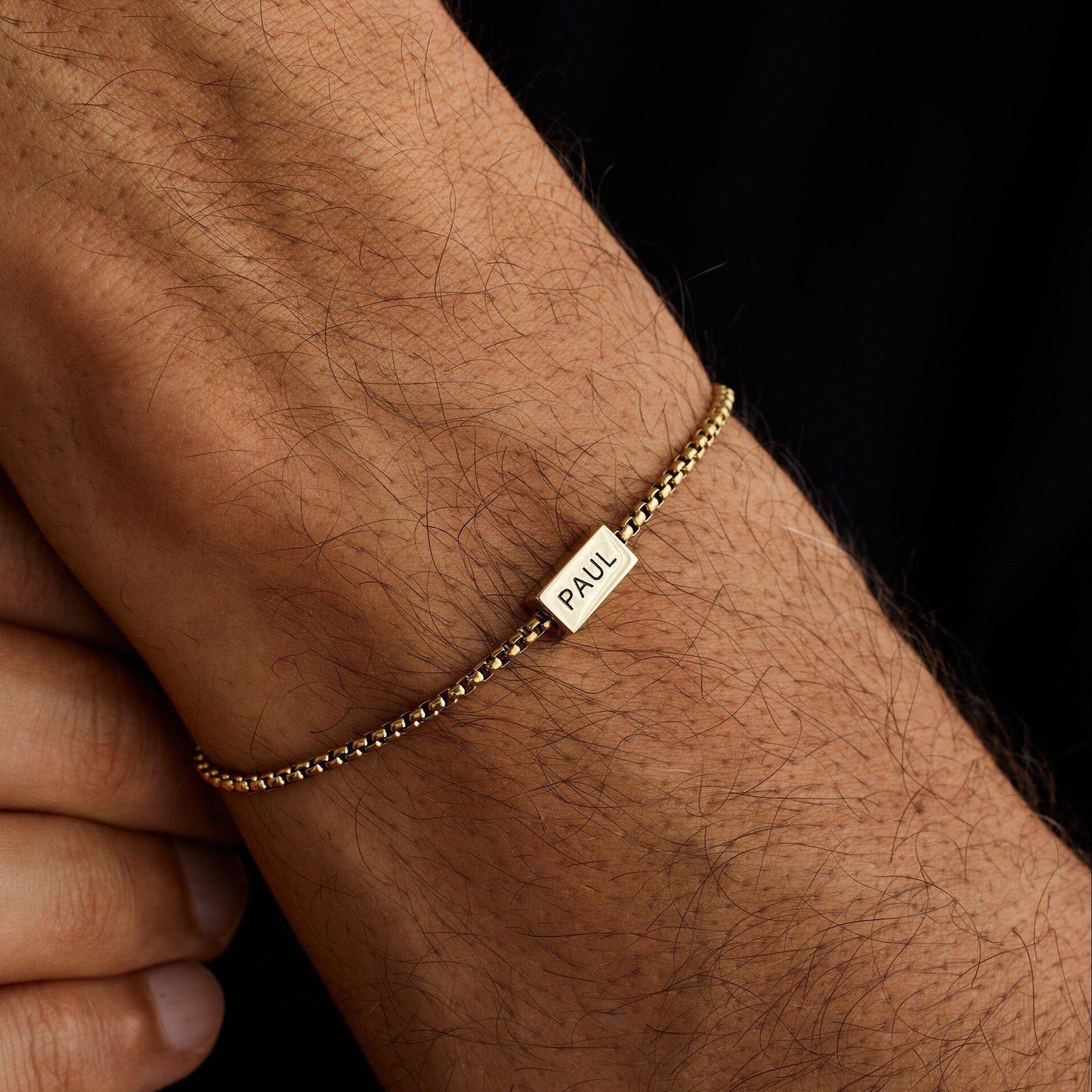Mutiple Engrave Bracelet for Men