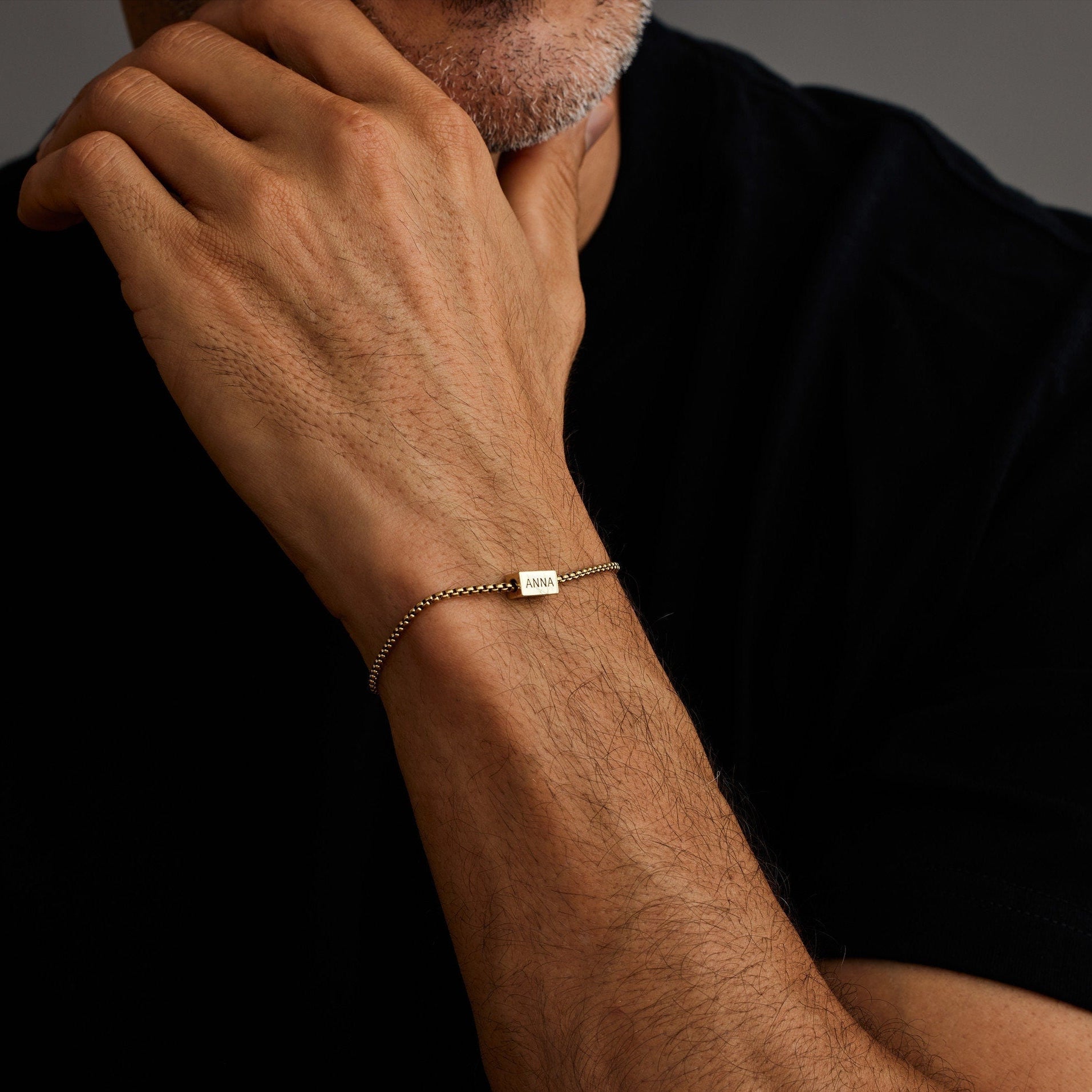 Mutiple Engrave Bracelet for Men