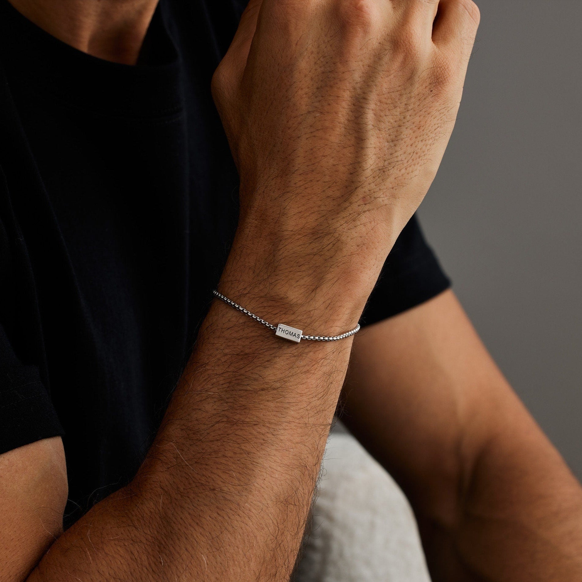 Mutiple Engrave Bracelet for Men