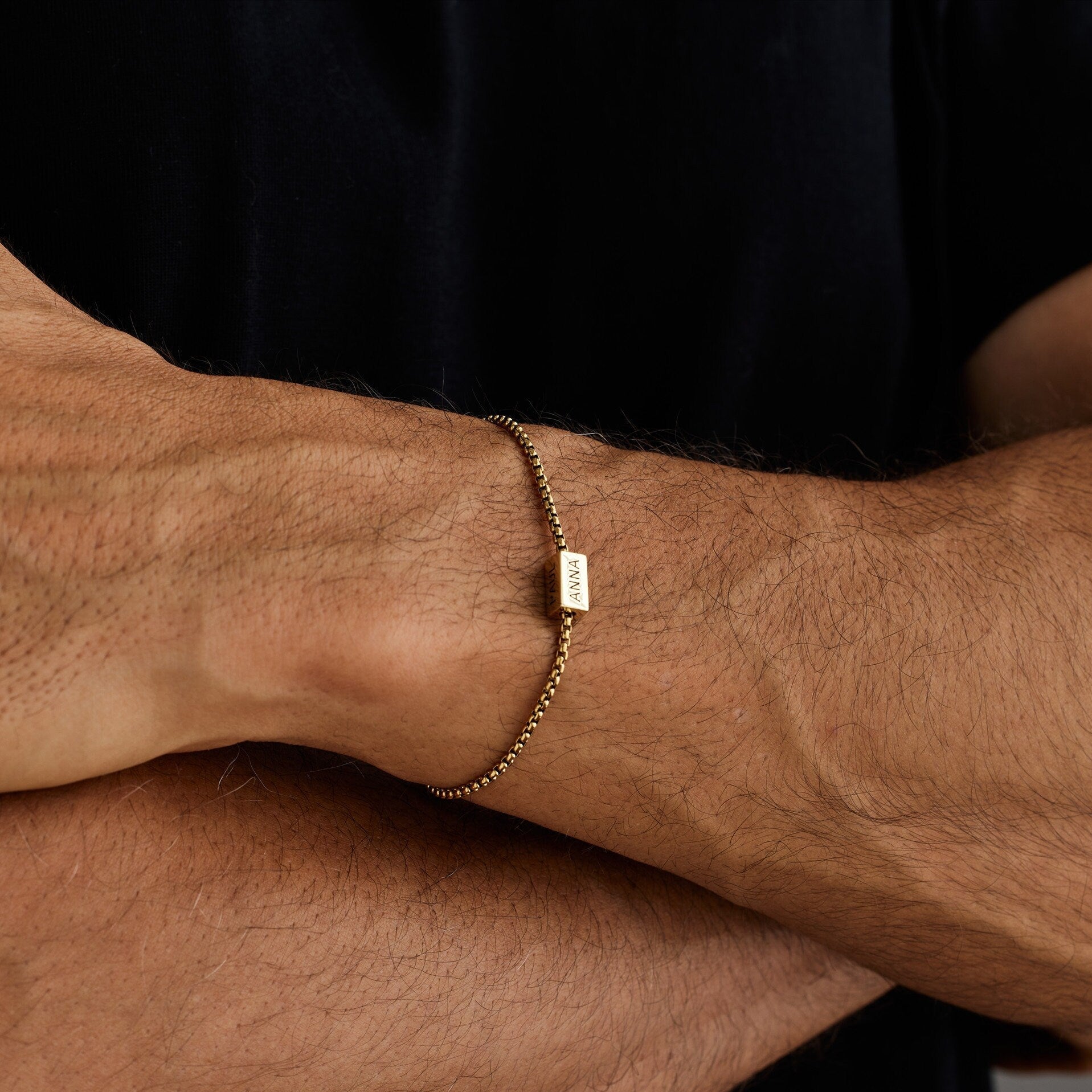 Mutiple Engrave Bracelet for Men