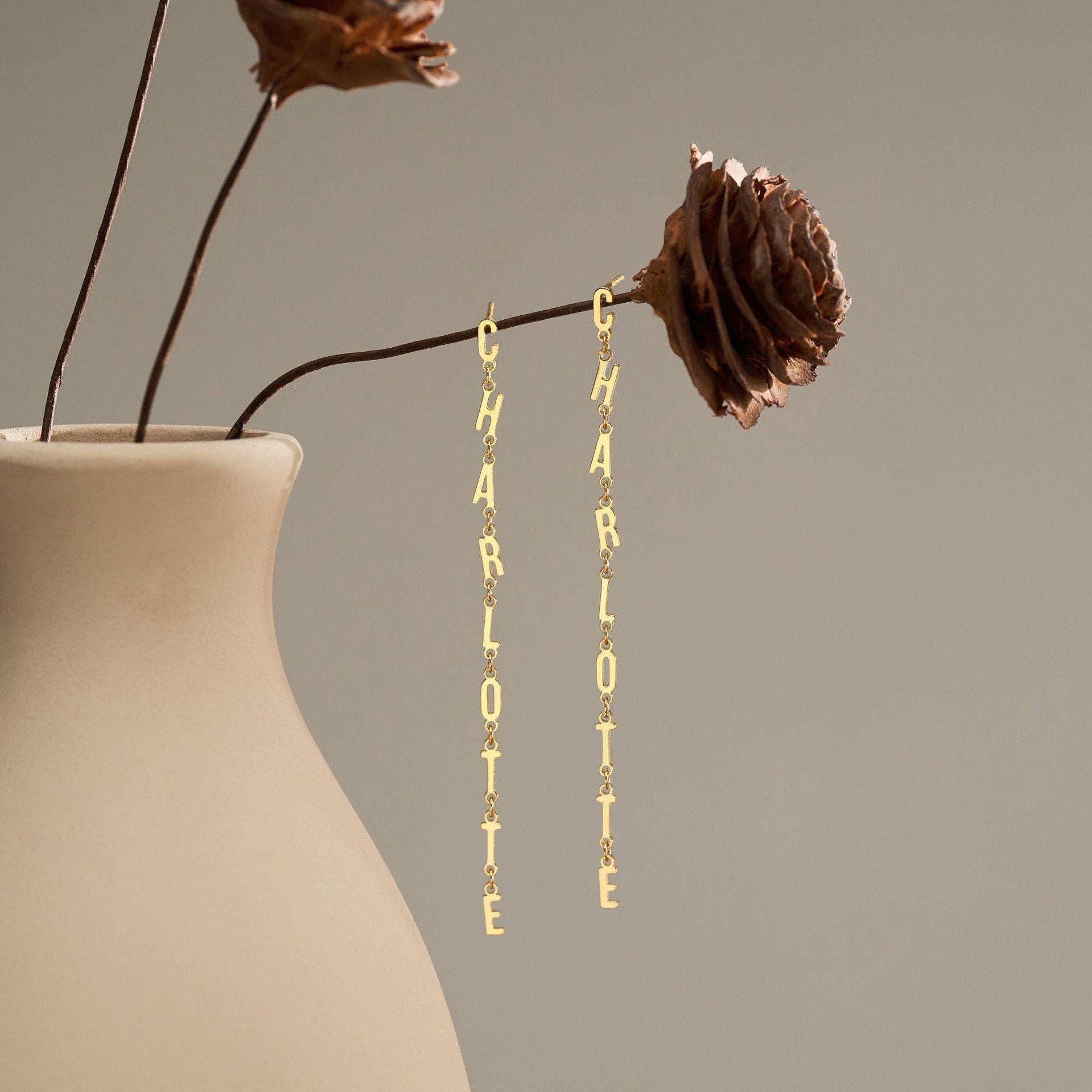 Personalized Name Drop Earrings