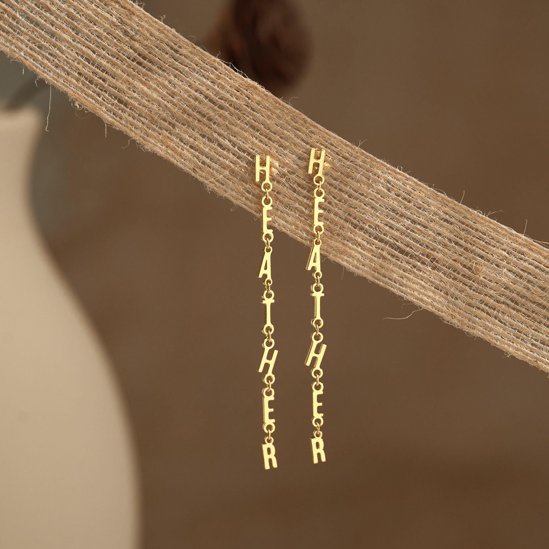Personalized Name Drop Earrings