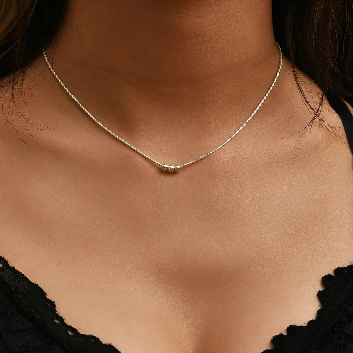 Trendy 18K Necklace with Charms