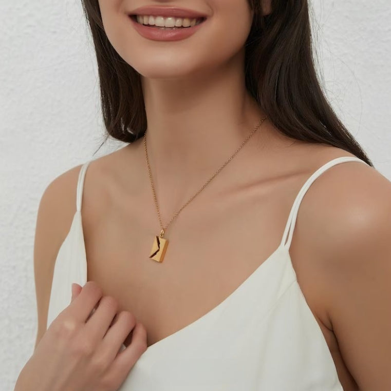 Personalized Envelope Letter Necklace