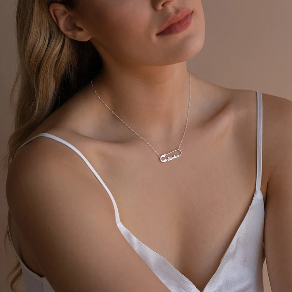 Personalised Necklace With Pin