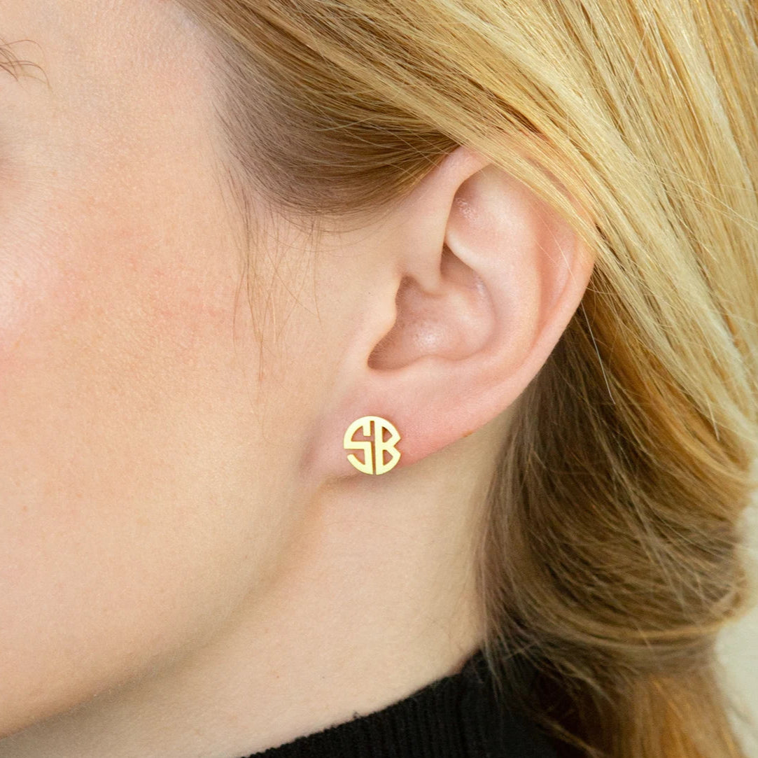 Personalized Dainty Monogram Initials Earrings