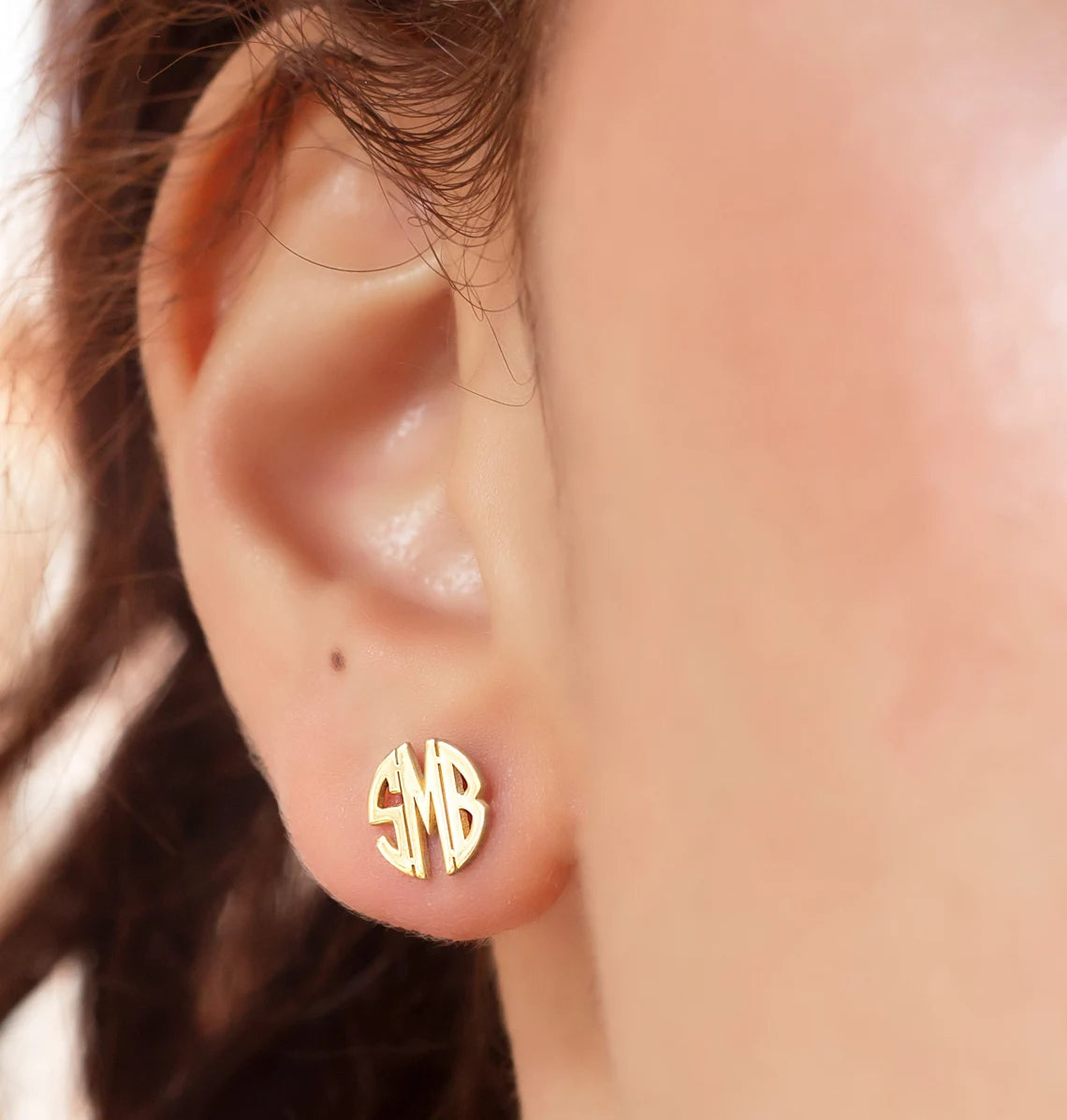Personalized Dainty Monogram Initials Earrings