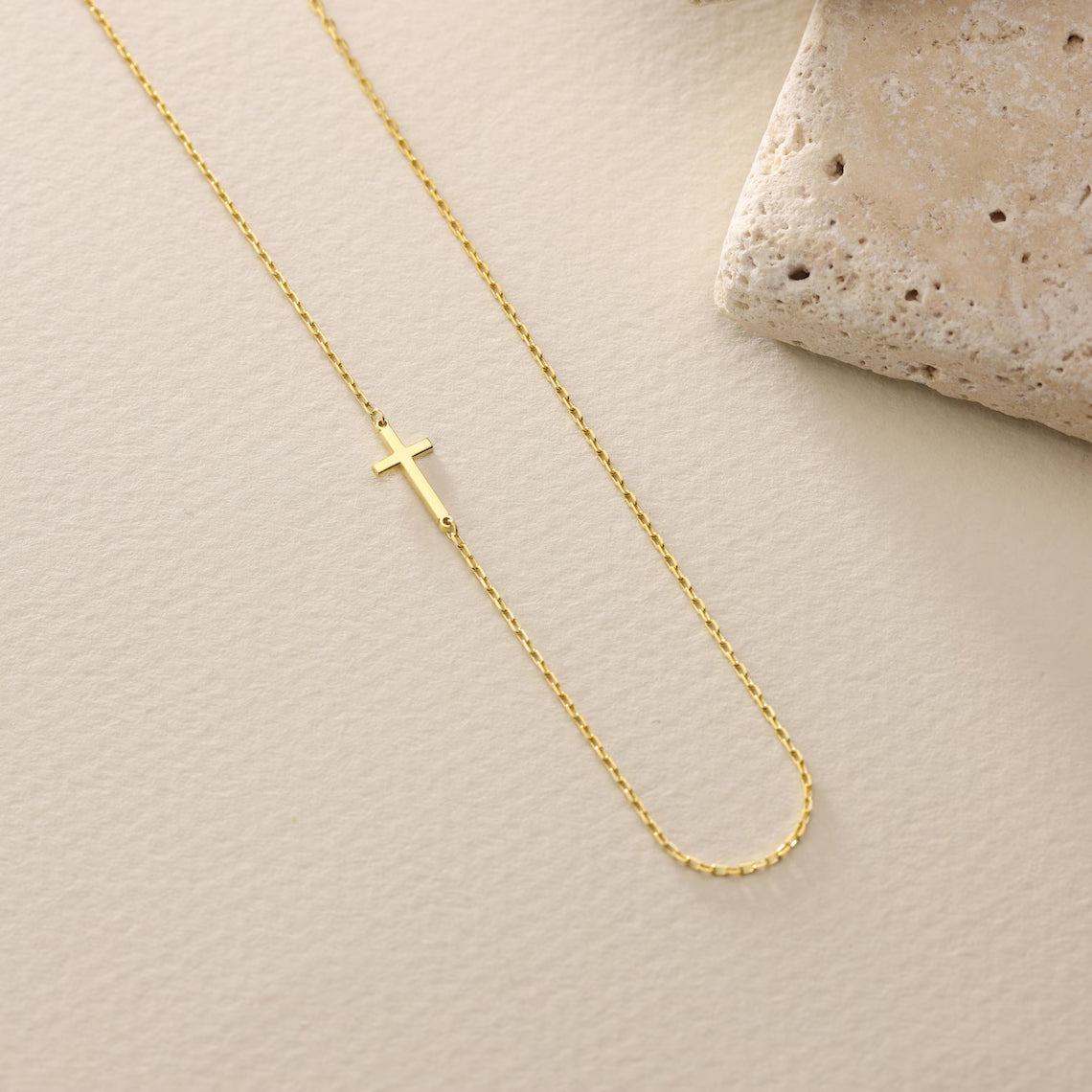 Pendant Sideway Cross Necklace