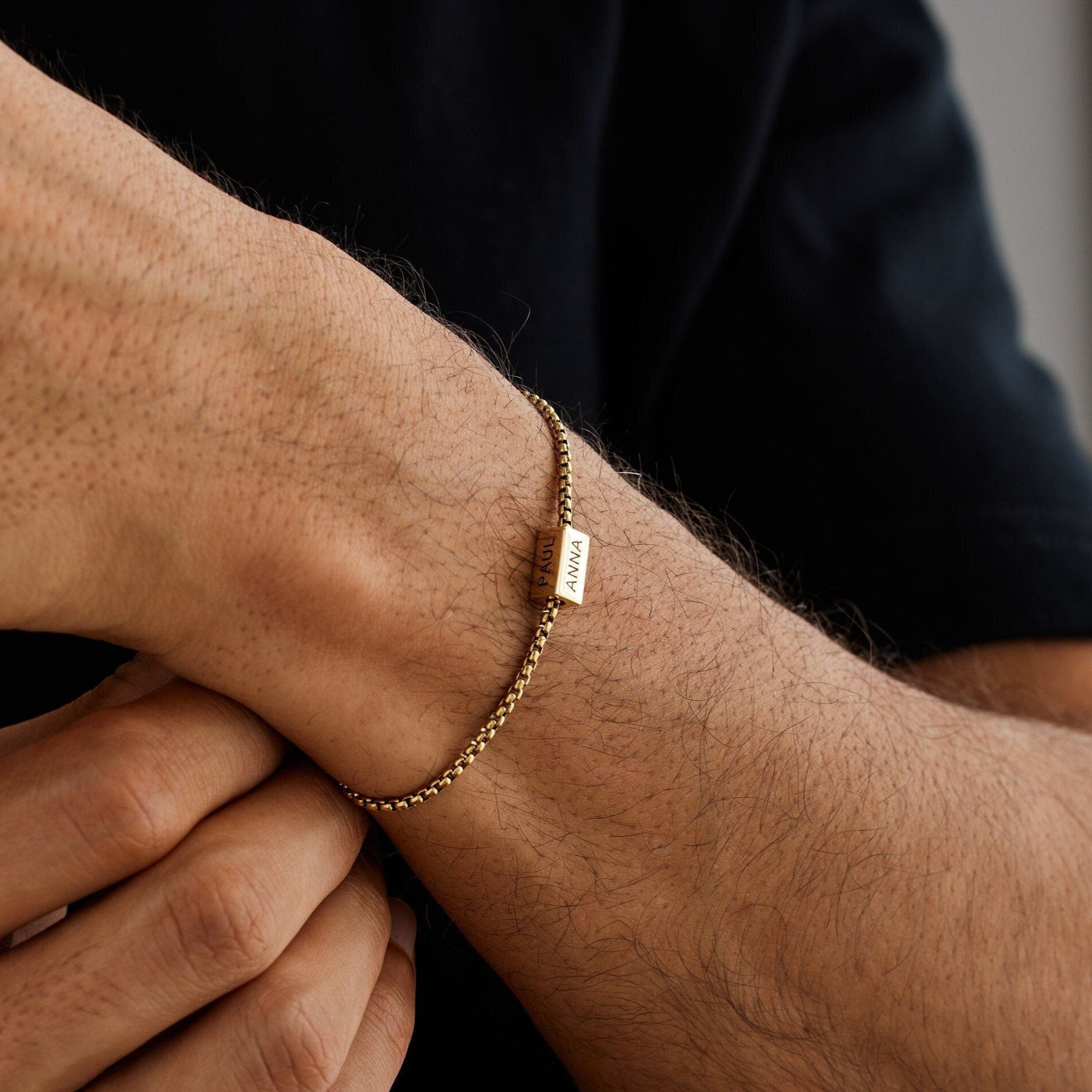 Mutiple Engrave Bracelet for Men