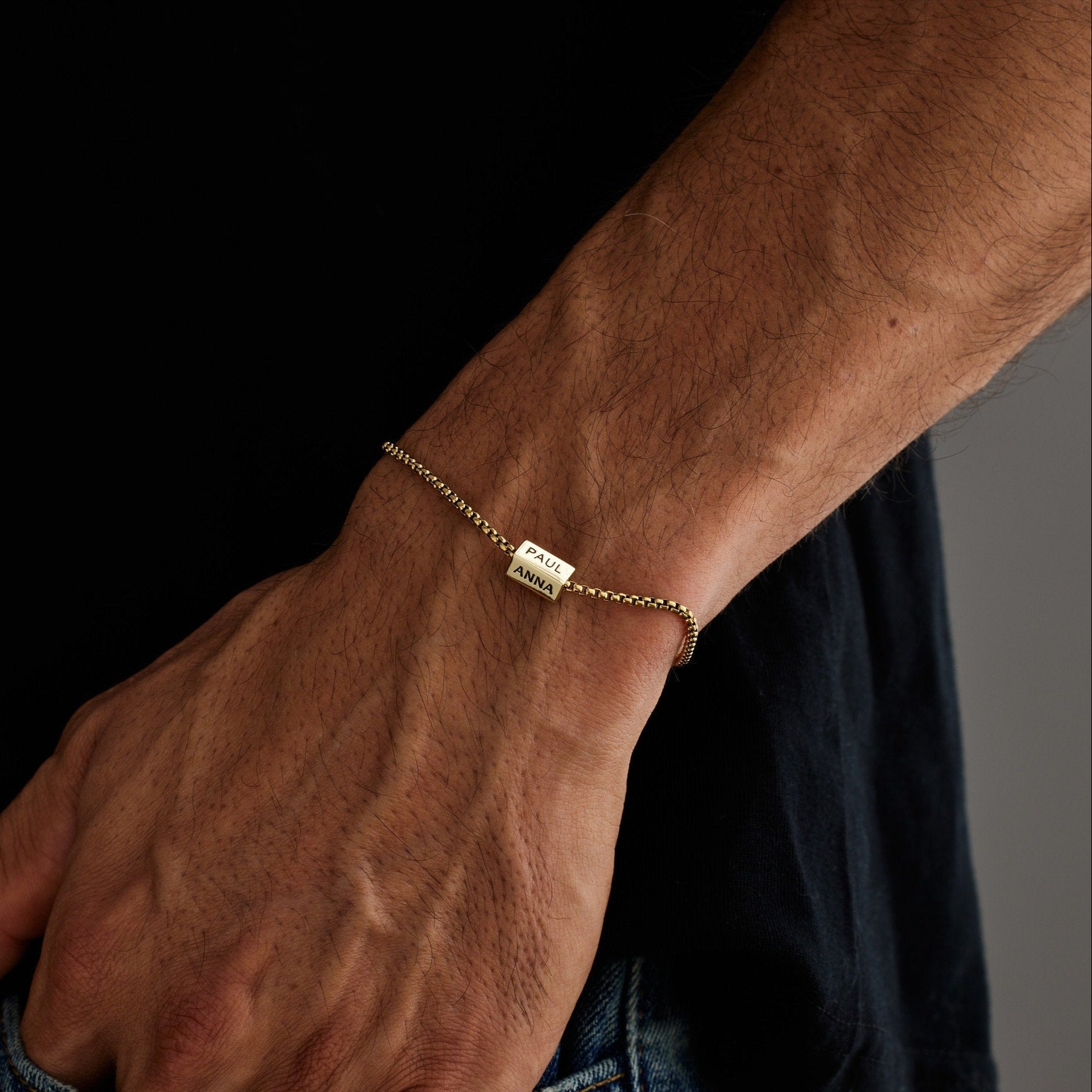 Mutiple Engrave Bracelet for Men
