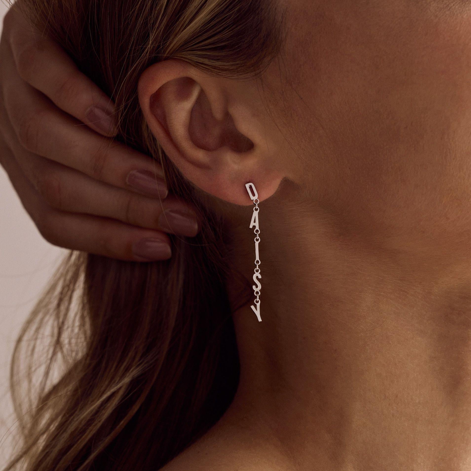 Personalized Name Drop Earrings