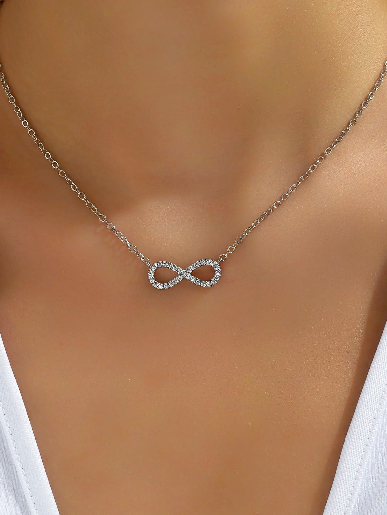 18K Infinity Pendant Necklace