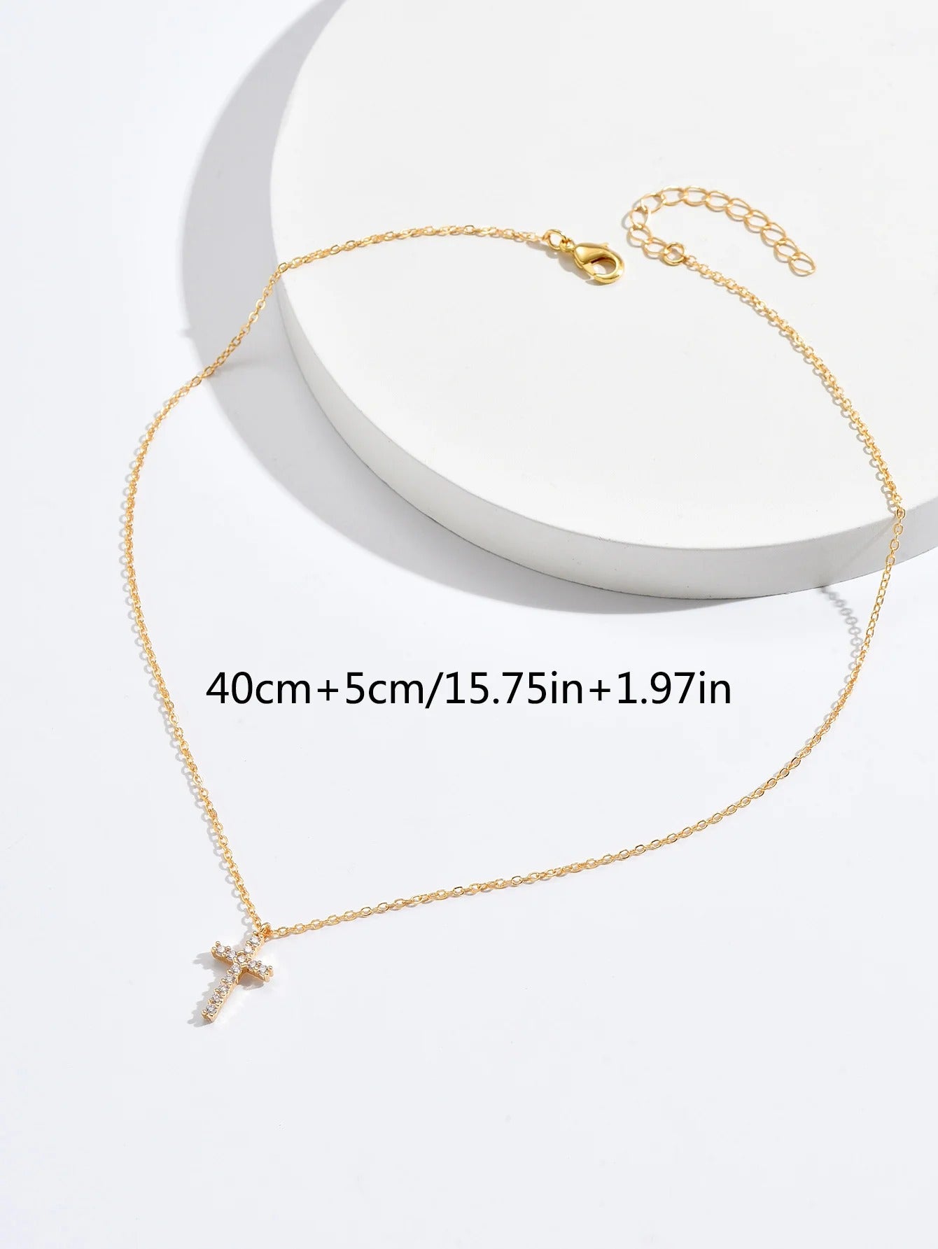 Gold Cross Pendant Necklace