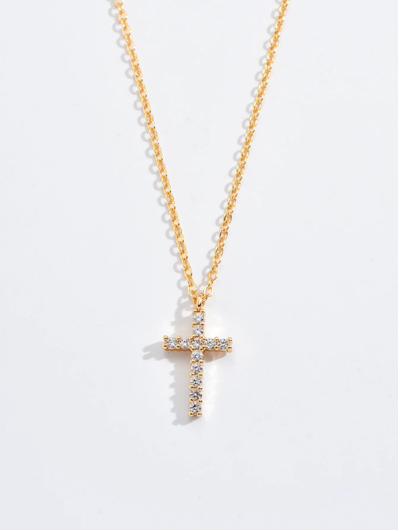 Gold Cross Pendant Necklace